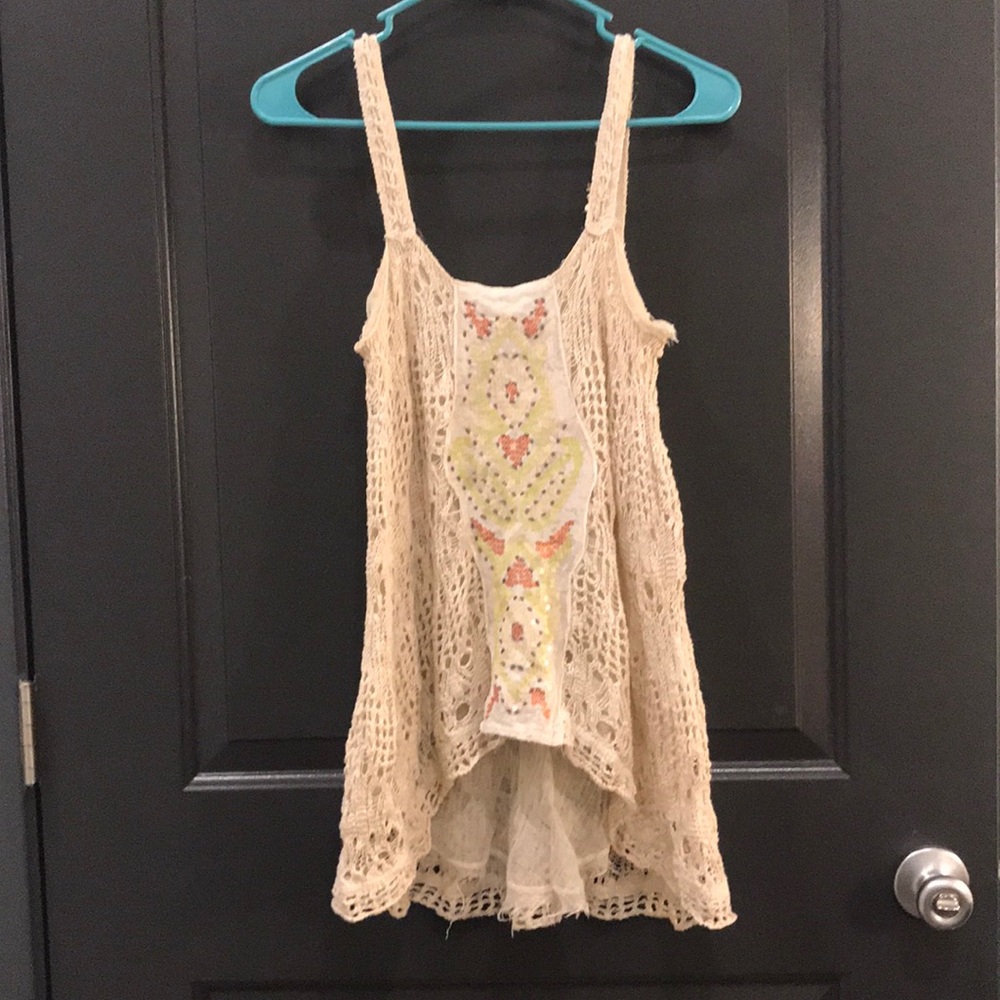 Free people woven knit tank
